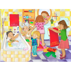 A4 "Hygiene" 36 Piece Wooden Puzzle    A4 "Hygiene" 36 Piece Wooden Puzzle